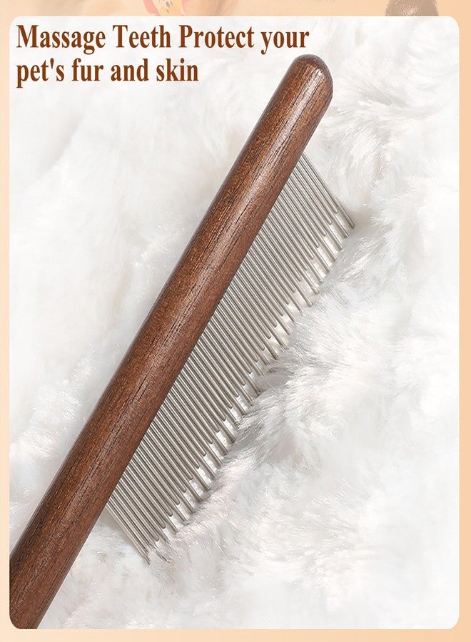 DEEUCHIS Pet Dog Cat Shedding Comb - Hair Buster Grooming Comb for Cats and Dogs, Rabbits, Daily-Use Cat Deshedding Brush, for Cats with Short and Long Fur (Long and Short Teeth) - Image 5
